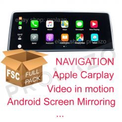 BMW FSC set for retrofit EVO ID6: CarPlay Navigation Screen mirroring USB / ENET