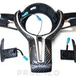 BMW LCI M3 sport steering wheel PADDLES retrofit kit F30 F20 F32 F34 CARBON