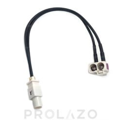 FAKRA Y Splitter RCD RNS 510 310 315 Radio Antenna Aerial Adapter For VW Skoda